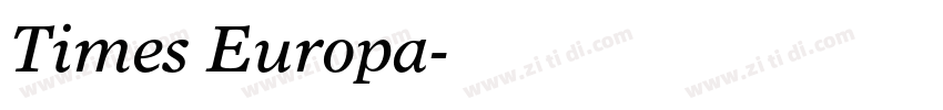 Times Europa字体转换